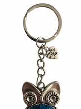 Load image into Gallery viewer, Owl Keychain - Carribbean Waves