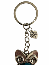 Load image into Gallery viewer, Owl Keychain - Abalone