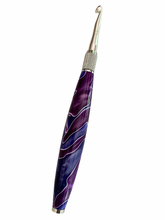 Load image into Gallery viewer, Crochet Handle & Hook Set (Extra Long) - Plum Royale
