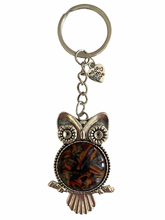 Load image into Gallery viewer, Owl Keychain - Fractured Lava