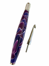 Load image into Gallery viewer, Crochet Handle & Hook Set (Extra Long) - Plum Royale