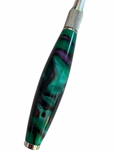 Load image into Gallery viewer, Crochet Handle & Hook Set - Purple Dragon (Extra short for pencil grippers)