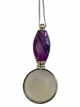 Load image into Gallery viewer, Mini Magnifier on a Chain - Purple Passion