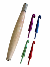 Load image into Gallery viewer, Crochet Handle & Hook Set (Extra Long) - COLOR Changing Polychromatic