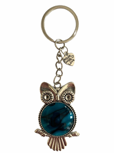 Load image into Gallery viewer, Owl Keychain - Abalone