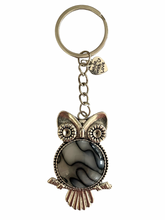 Load image into Gallery viewer, Owl Keychain - White Lightening
