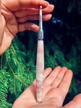 Load image into Gallery viewer, Crochet Handle & Hook Set (Extra Long) - Pearly Pink Opal