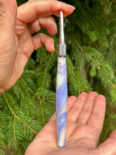 Load image into Gallery viewer, Crochet Handle & Hook Set (Extra Long) - Purple Pearly Opal - LIMITED EDITION