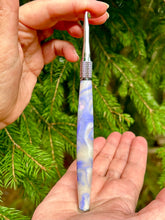 Load image into Gallery viewer, Crochet Handle & Hook Set (Extra Long) - Purple Pearly Opal - LIMITED EDITION