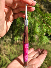 Load image into Gallery viewer, Crochet Handle & Hook Set (Extra Long) - PINK PEARL Bocote Speciality
