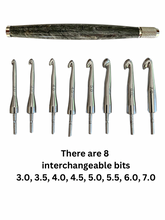 Load image into Gallery viewer, Crochet Handle & Hook Set (Extra Long) - Greystone