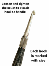 Load image into Gallery viewer, Crochet Handle & Hook Set (Extra Long) - Greystone