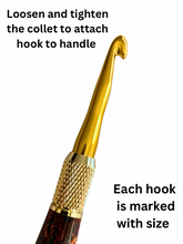 Load image into Gallery viewer, Crochet Handle & Hook Set (Extra Long) - Autumn Bronze