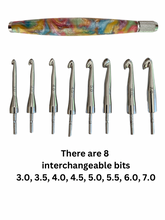 Load image into Gallery viewer, Crochet Handle & Hook Set (Extra Long) - Macaron