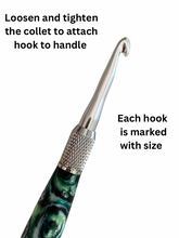 Load image into Gallery viewer, Crochet Handle & Hook Set (Extra Long) - Marshland