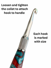 Load image into Gallery viewer, Crochet Handle & Hook Set (Extra Long) - Fire & Ice