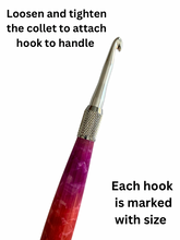 Load image into Gallery viewer, Crochet Handle & Hook Set (Extra Long) - Strawberry Dacquiri
