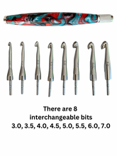 Load image into Gallery viewer, Crochet Handle & Hook Set (Extra Long) - Fire & Ice