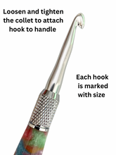 Load image into Gallery viewer, Crochet Handle & Hook Set (Extra Long) - Macaron