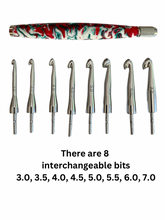 Load image into Gallery viewer, Crochet Handle & Hook Set (Extra Long) - HO HO HO