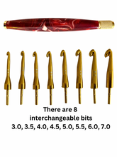 Load image into Gallery viewer, Crochet Handle & Hook Set (Extra Long) - Cherry Cordial