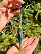 Load image into Gallery viewer, Crochet Handle & Hook Set (Extra Long) - Peacock Plume