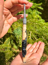 Load image into Gallery viewer, Crochet Handle & Hook Set (Extra Long) - Moonrise Silver