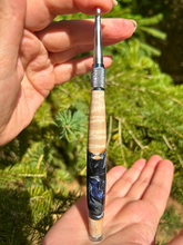 Load image into Gallery viewer, Crochet Handle & Hook Set (Extra Long) - Moonrise Silver