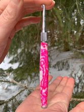 Load image into Gallery viewer, Crochet Handle & Hook Set (Extra Long) - Pink Rhapsody