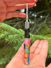 Load image into Gallery viewer, Crochet Handle & Hook Set - Mosaic Explosion (Extra Short for pencil grippers)