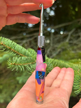 Load image into Gallery viewer, Crochet Handle & Hook Set - Mosaic Explosion (Extra Short for pencil grippers)