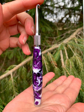 Load image into Gallery viewer, Crochet Handle & Hook Set - Iris (Short for pencil grippers)