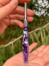 Load image into Gallery viewer, Crochet Handle & Hook Set - Iris (Short for pencil grippers)