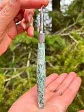 Load image into Gallery viewer, Crochet Handle & Hook Set (Extra Long) - Abalone (OLIVE)