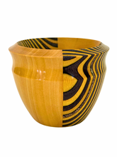 Load image into Gallery viewer, Crochet & Knit Wooden Storage Bowl - Yellow Jacket