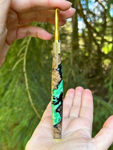 Load image into Gallery viewer, Crochet Handle & Hook Set (Extra Long) - Maple Burl Speciality - Chocolate Chip