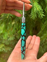 Load image into Gallery viewer, Crochet Handle & Hook Set (Extra Long) - Magic Mint GLOW IN THE DARK