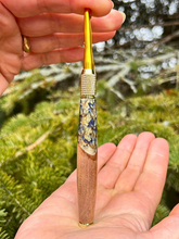 Load image into Gallery viewer, Crochet Handle & Hook Set - Lavender Flowers (Short for pencil grippers)