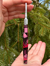 Load image into Gallery viewer, Crochet Handle & Hook Set (Extra Long) - Crimson Magma Mosaic Exposion