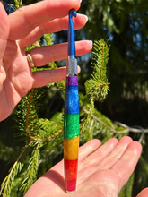 Load image into Gallery viewer, Crochet Handle & Hook Set (Extra Long) - Rainbow Stack