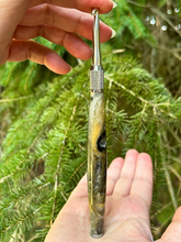 Load image into Gallery viewer, Crochet Handle & Hook Set (Extra Long) - Silver & Gold GLITTER GALORE