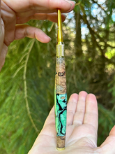 Load image into Gallery viewer, Crochet Handle & Hook Set (Extra Long) - Maple Burl Speciality - Chocolate Chip