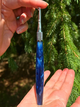 Load image into Gallery viewer, Crochet Handle & Hook Set (Extra Long) - Indigo Starburst