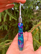 Load image into Gallery viewer, Crochet Handle & Hook Set - Crushed Velvet (Short for pencil grippers)