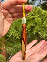 Load image into Gallery viewer, Crochet Handle & Hook Set (Extra Long) - Cocobolo (Highly Figured) Chunky Handle