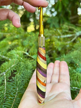 Load image into Gallery viewer, Crochet Handle & Hook Set - Mixed Woods (Short for pencil grippers)