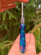 Load image into Gallery viewer, Crochet Handle & Hook Set - Crushed Velvet (Short for pencil grippers)