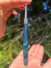 Load image into Gallery viewer, Crochet Handle & Hook Set (Extra Long) - Nebula (Glitter filled)