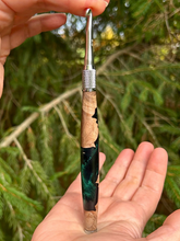 Load image into Gallery viewer, Crochet Handle & Hook Set (Extra Long) - Dark Fern