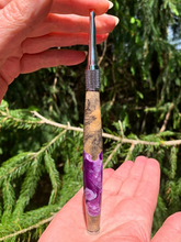 Load image into Gallery viewer, Crochet Handle & Hook Set (Extra Long) - Purple Agate